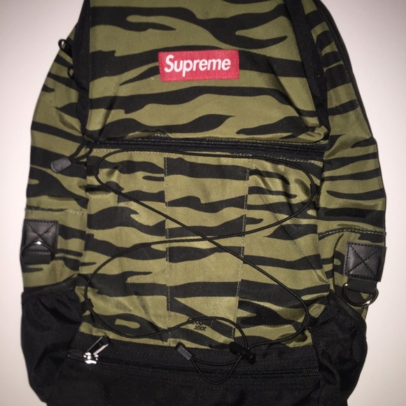 Supreme 2011 Box Logo Backpack in Zebra/Olive/Camo - Picture 2 of 6